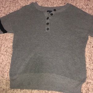 Gray Button Up Sweater